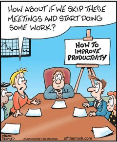 Comic about skipping meetings
