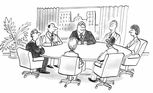Full business meeting room